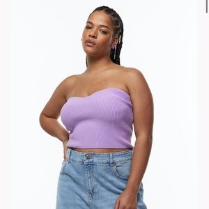 H&M Lilac Rib-knit Tube Top - S, never worn